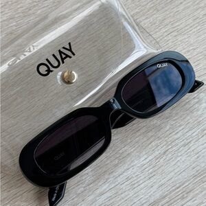 Quay Australia Black Oval Sunglasses